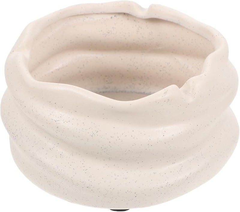 منفضة سجائر خزفية بتشطيب عاكس وتصميم نقطة الحبر، ديكور مكتبي للمنزل والمكتب - Image 1